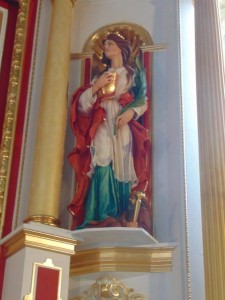 St. Catherine installed on Altar